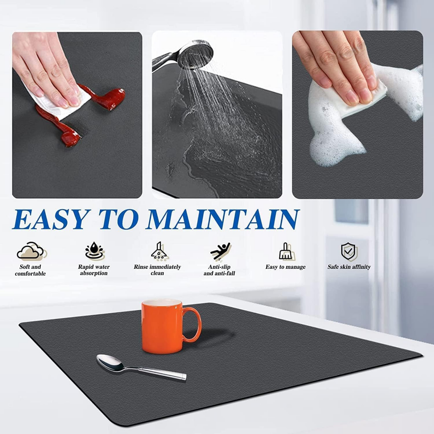 Quick-Drying Kitchen Mat – Absorbent, Durable & Easy to Clean | ( Buy 1 Get 1 FREE! )