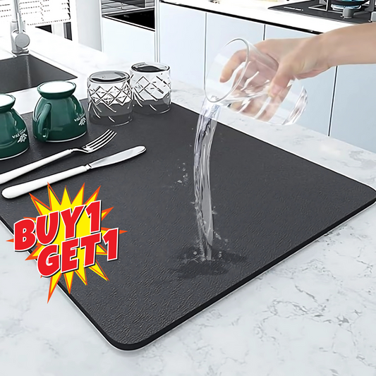 Quick-Drying Kitchen Mat – Absorbent, Durable & Easy to Clean | ( Buy 1 Get 1 FREE! )